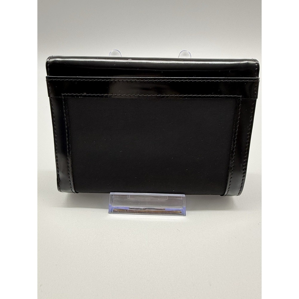 Lauren Ralph Lauren Black Nylon Patent Leather RLL Wallet Trifold Card Wallet - Picture 3 of 9